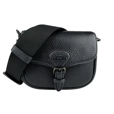 Pre-owned Coach Leather Shoulder Bag () In Black