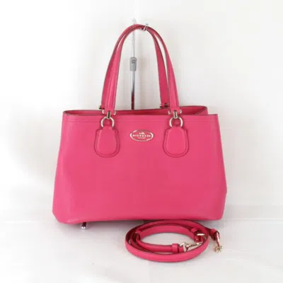 Pre-owned Coach Leather Shoulder Bag () In Pink