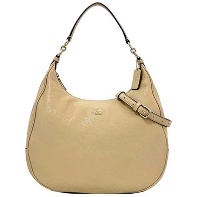 Pre-owned Coach Leather Shoulder Bag () In Beige