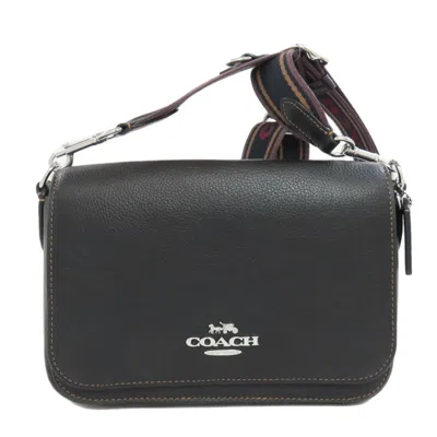 Pre-owned Coach Leather Shoulder Bag () In Black