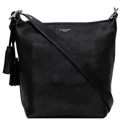 Pre-owned Coach Leather Shoulder Bag () In Black