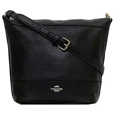 Pre-owned Coach Leather Shoulder Bag () In Black