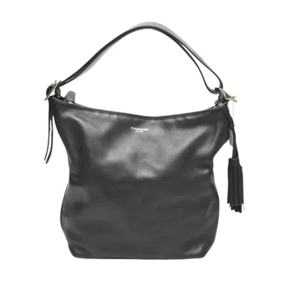 Pre-owned Coach Leather Shoulder Bag () In Black