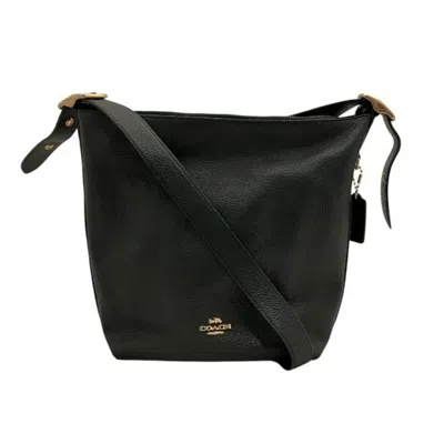 Pre-owned Coach Leather Shoulder Bag () In Black