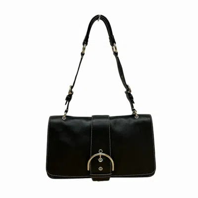 Pre-owned Coach Leather Shoulder Bag () In Black