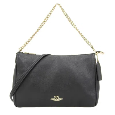 Pre-owned Coach Leather Shoulder Bag () In Black