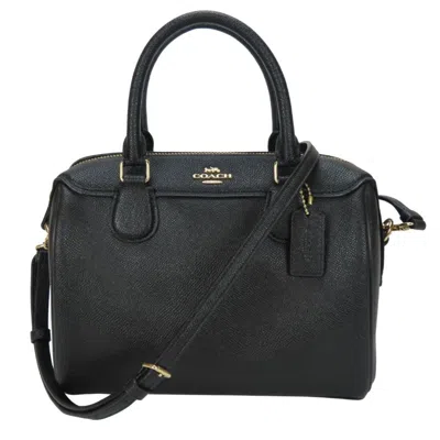 Pre-owned Coach Leather Shoulder Bag () In Black
