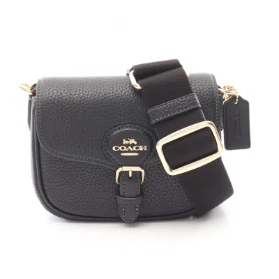Pre-owned Coach Leather Shoulder Bag () In Black