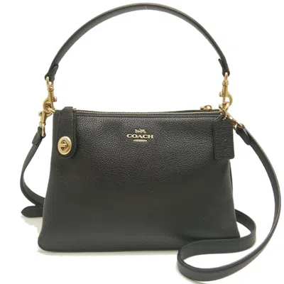 Pre-owned Coach Leather Shoulder Bag () In Black