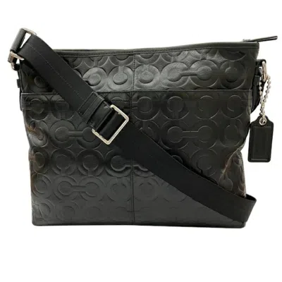 Pre-owned Coach Leather Shoulder Bag () In Black