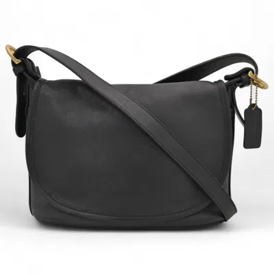 Pre-owned Coach Leather Shoulder Bag () In Black