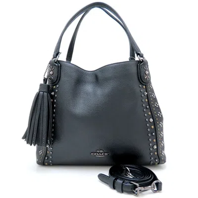 Pre-owned Coach Leather Shoulder Bag () In Black