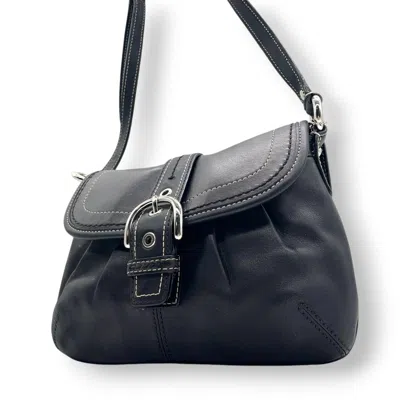 Pre-owned Coach Leather Shoulder Bag () In Black