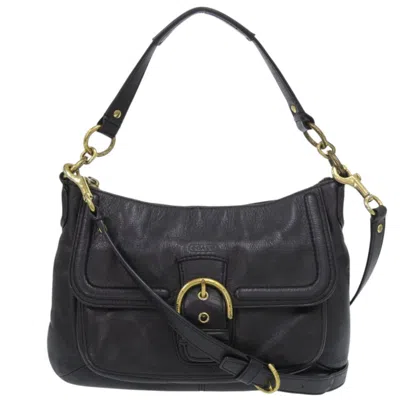 Pre-owned Coach Leather Shoulder Bag () In Black