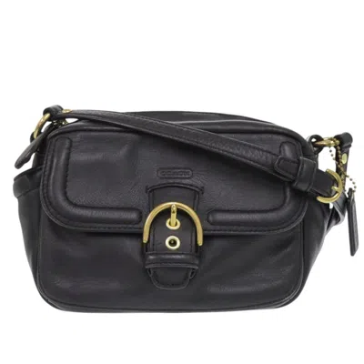 Pre-owned Coach Leather Shoulder Bag () In Black