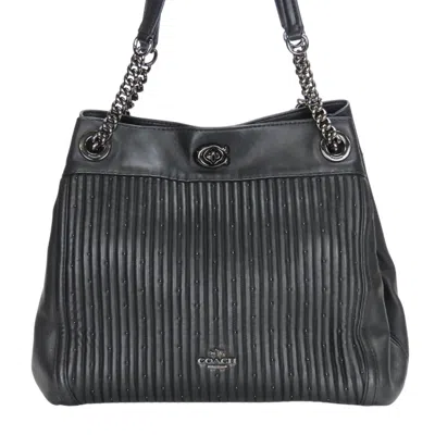 Pre-owned Coach Leather Shoulder Bag () In Black