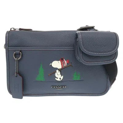 Pre-owned Coach Leather Shoulder Bag () In Blue