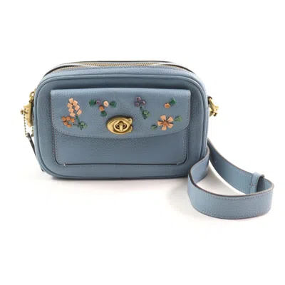Pre-owned Coach Leather Shoulder Bag () In Blue