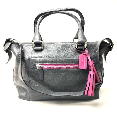 Pre-owned Coach Leather Shoulder Bag () In Gray