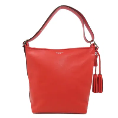 Pre-owned Coach Leather Shoulder Bag () In Orange