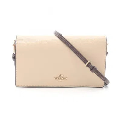 Pre-owned Coach Leather Shoulder Bag () In Sand