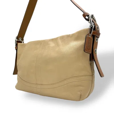 Pre-owned Coach Leather Shoulder Bag () In Sand