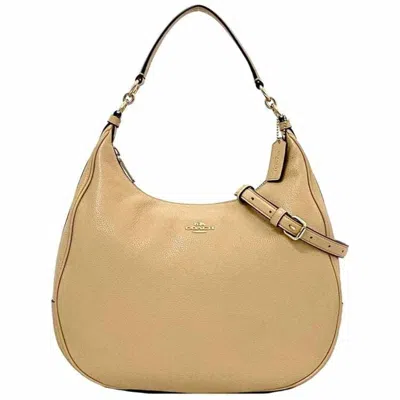 Pre-owned Coach Leather Shoulder Bag () In Sand