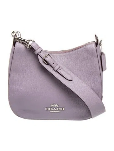 Pre-owned Coach Leather Shoulder Bag In Purple