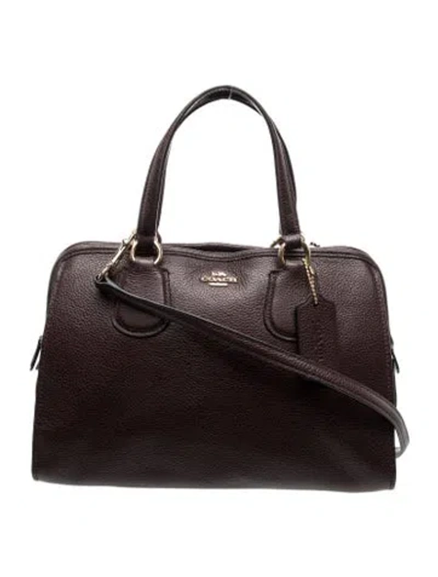 Pre-owned Coach Leather Shoulder Bag In Purple