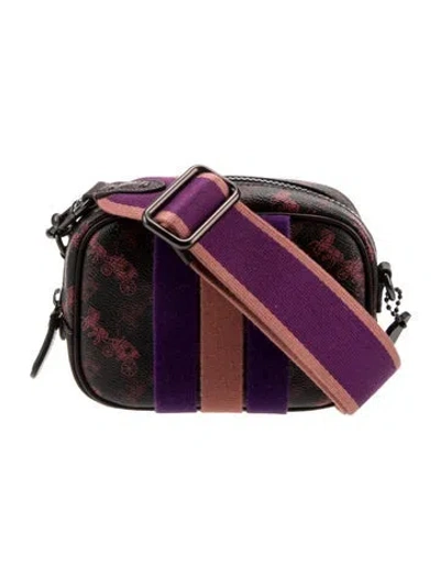 Pre-owned Coach Leather Shoulder Bag In Purple