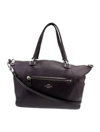 Pre-owned Coach Leather Shoulder Bag In Purple