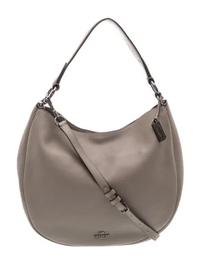 Pre-owned Coach Leather Shoulder Bag In Purple