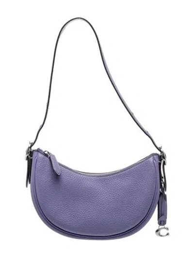 Pre-owned Coach Leather Shoulder Bag In Purple