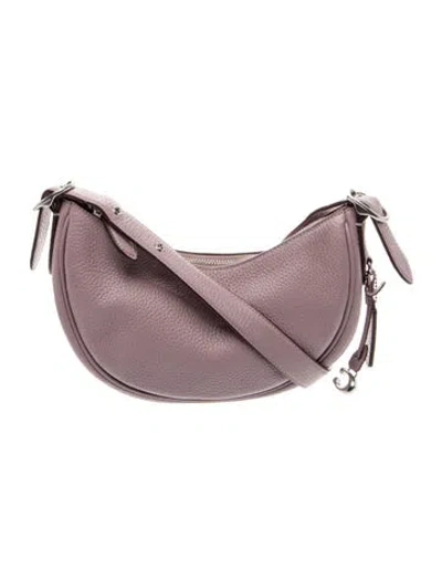 Pre-owned Coach Leather Shoulder Bag In Purple