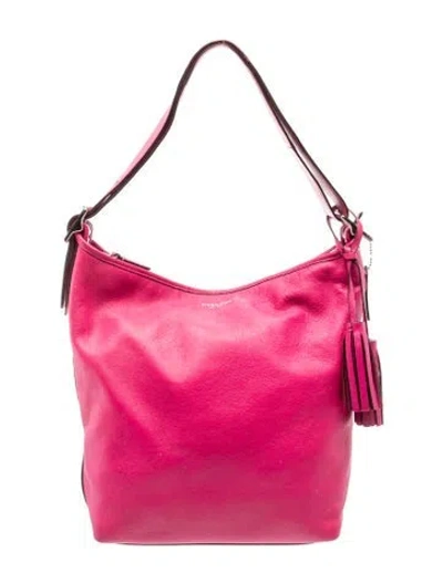 Pre-owned Coach Leather Shoulder Bag In Purple