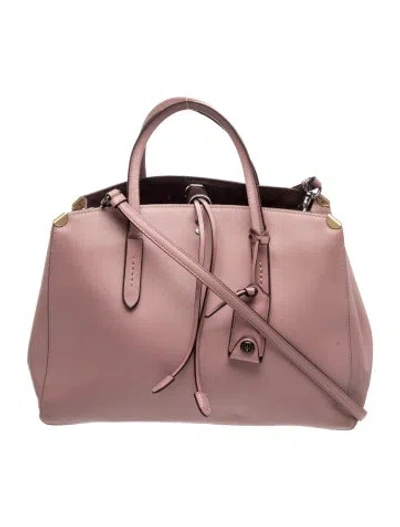 Pre-owned Coach Leather Shoulder Bag In Purple