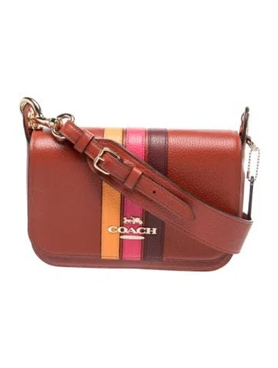 Pre-owned Coach Leather Shoulder Bag In Red