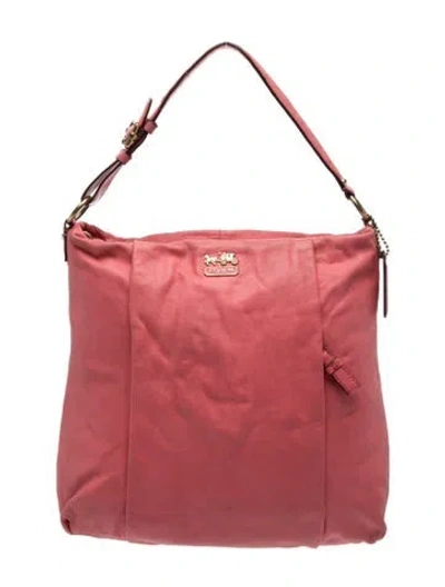 Pre-owned Coach Leather Shoulder Bag In Red