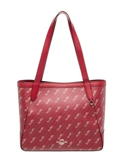 Pre-owned Coach Leather Shoulder Bag In Red