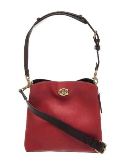 Pre-owned Coach Leather Shoulder Bag In Red