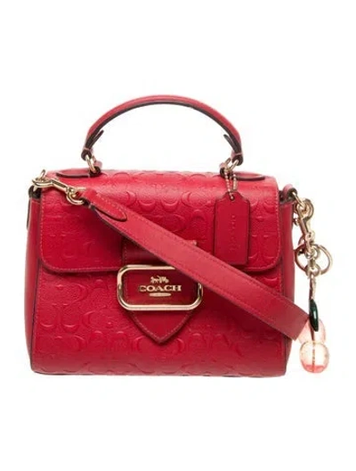 Pre-owned Coach Leather Shoulder Bag In Red