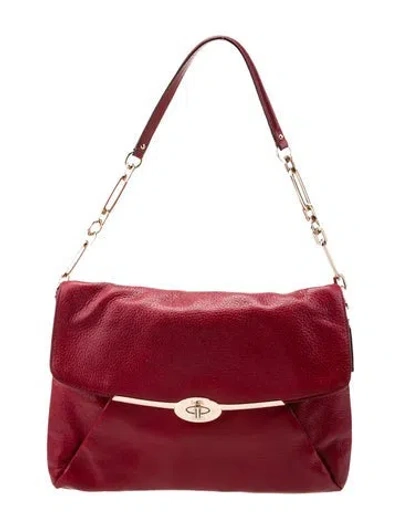Pre-owned Coach Leather Shoulder Bag In Red