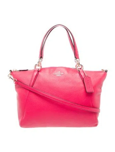 Pre-owned Coach Leather Shoulder Bag In Red