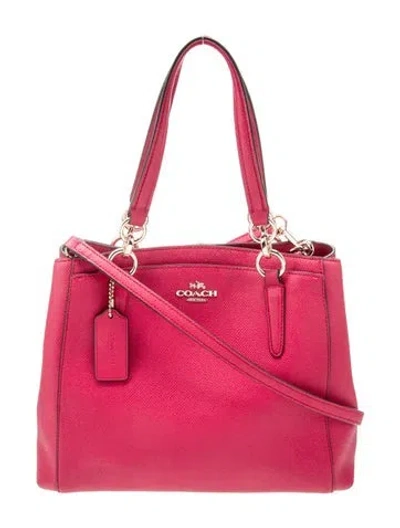 Pre-owned Coach Leather Shoulder Bag In Red