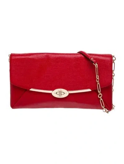 Pre-owned Coach Leather Shoulder Bag In Red