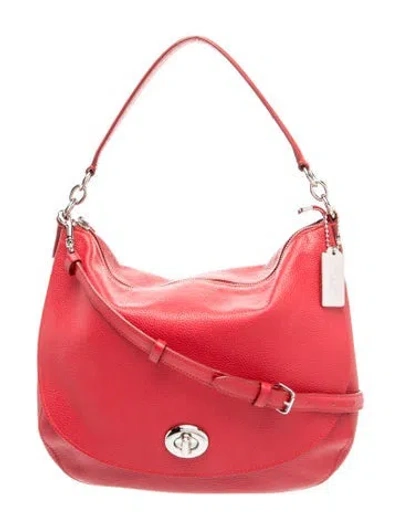 Pre-owned Coach Leather Shoulder Bag In Red