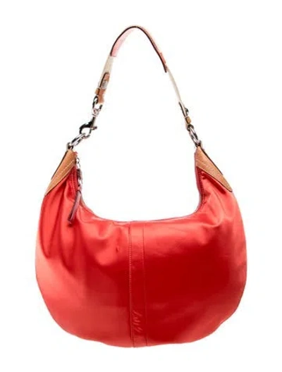 Pre-owned Coach Leather Shoulder Bag In Red