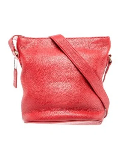Pre-owned Coach Leather Shoulder Bag In Red
