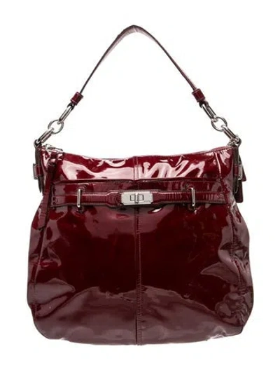 Pre-owned Coach Leather Shoulder Bag In Red