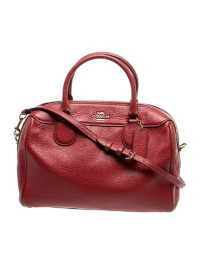 Pre-owned Coach Leather Shoulder Bag In Red